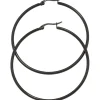Paar Ohrringe Creolen 54,4mm Ohrschmuck rund, Edelstahl schwarz beschichtet