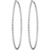 Paar Ohrringe Creolen rund diamantiert aus 925 Silber rhodiniert 50x1,8mm