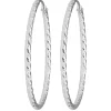 Paar Ohrringe Creolen rund diamantiert Ohrschmuck aus 925 Silber 30x1,8mm