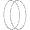 Paar Ohrringe Creolen rund diamantiert Ohrschmuck aus 925 Silber 50x1,8mm