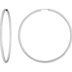 Paar Ohrringe Creolen rund groß Ohrschmuck aus 925 Silber 60x2,5mm