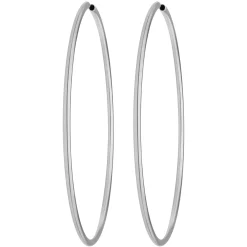 Paar Ohrringe Creolen rund groß XL Ohrschmuck aus 925 Silber rhodiniert 70x2mm