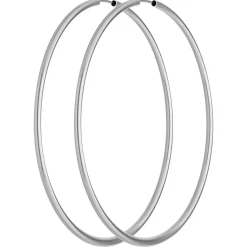 Paar Ohrringe Creolen rund groß XL Ohrschmuck aus 925 Silber rhodiniert 70x2mm