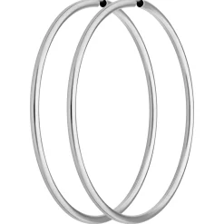 Paar Ohrringe Creolen rund groß XL Ohrschmuck aus 925 Silber rhodiniert 70x3mm