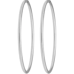 Paar Ohrringe Creolen rund groß XL Ohrschmuck aus 925 Silber 70x3mm