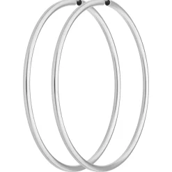 Paar Ohrringe Creolen rund groß XL Ohrschmuck aus 925 Silber 70x3mm