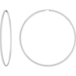 Paar Ohrringe Creolen rund groß XXL Ohrschmuck aus 925 Silber 80x2,5mm
