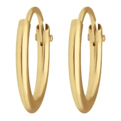 Paar Ohrringe Creolen rund klein & fein aus 333 Gold Gelbgold 10,7x1,3mm