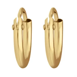 Paar Ohrringe Creolen rund klein & fein Ohrschmuck aus 375 Gold Gelbgold 9x1,3mm
