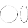 Paar Ohrringe Creolen rund 55,6mm aus 925 Silber, Silberohrringe für Damen