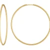 Paar Ohrringe Creolen rund schlicht Ohrschmuck aus 333 Gold Gelbgold 44x1,5mm