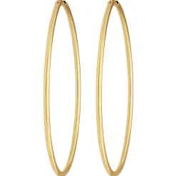 Paar Ohrringe Creolen rund schlicht Ohrschmuck aus 333 Gold Gelbgold 44x1,5mm