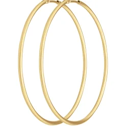 Paar Ohrringe Creolen rund schlicht Ohrschmuck aus 333 Gold Gelbgold 44x1,5mm