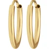 Paar Ohrringe Creolen rund schlicht Ohrschmuck aus 333 Gold Gelbgold 16x2mm