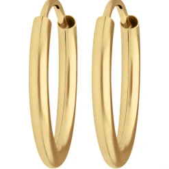Paar Ohrringe Creolen rund schlicht Ohrschmuck aus 333 Gold Gelbgold 16x2mm