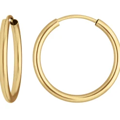Paar Ohrringe Creolen rund schlicht Ohrschmuck aus 333 Gold Gelbgold 20x2mm