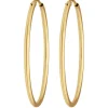 Paar Ohrringe Creolen rund schlicht Ohrschmuck aus 375 Gold Gelbgold 30x1,5mm