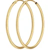 Paar Ohrringe Creolen rund schlicht Ohrschmuck aus 333 Gold Gelbgold 31x1,5mm