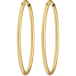 Paar Ohrringe Creolen rund schlicht Ohrschmuck aus 333 Gold Gelbgold 31x1,5mm
