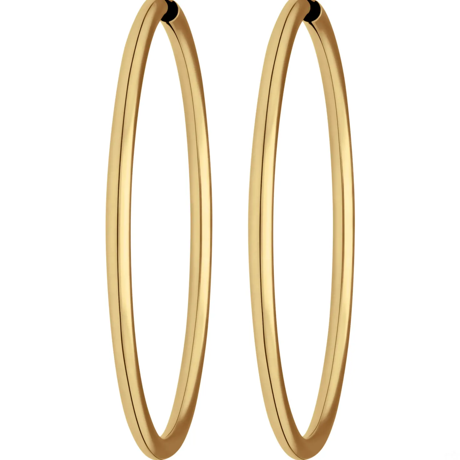 Paar Ohrringe Creolen rund schlicht Ohrschmuck aus 333 Gold Gelbgold 48x2,5mm