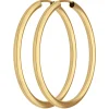 Paar Ohrringe Creolen rund schlicht Ohrschmuck aus 585 Gold Gelbgold 37,7x2,5mm