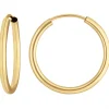 Paar Ohrringe Creolen rund schlicht Ohrschmuck aus 333 Gold Gelbgold 19x2mm