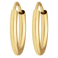 Paar Ohrringe Creolen rund schlicht Ohrschmuck aus 333 Gold Gelbgold 13x2mm