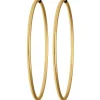 Paar Ohrringe Creolen rund schlicht Ohrschmuck aus 585 Gold Gelbgold 48x2mm