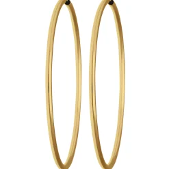 Paar Ohrringe Creolen rund schlicht Ohrschmuck aus 585 Gold Gelbgold 48x2mm