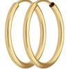 Paar Ohrringe Creolen rund schlicht Ohrschmuck aus 585 Gold Gelbgold 20x2mm