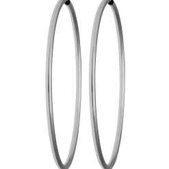 Paar Ohrringe Creolen rund schlicht Ohrschmuck aus 585 Gold Weißgold 48x2mm