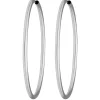 Paar Ohrringe Creolen rund schlicht Ohrschmuck aus 585 Gold Weißgold 39x2mm