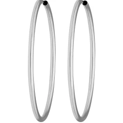 Paar Ohrringe Creolen rund schlicht Ohrschmuck aus 585 Gold Weißgold 39x2mm