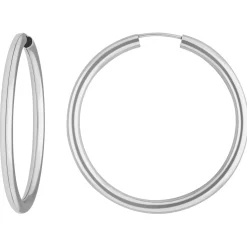 Paar Ohrringe Creolen rund schlicht Ohrschmuck aus 925 Silber 39x3mm