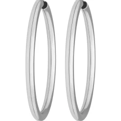 Paar Ohrringe Creolen rund schlicht Ohrschmuck aus 925 Silber 39x3mm