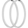 Paar Ohrringe Creolen schlicht Ohrschmuck aus 925 Silber 48x3,9mm