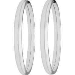 Paar Ohrringe Creolen schlicht Ohrschmuck aus 925 Silber 39x3,9mm