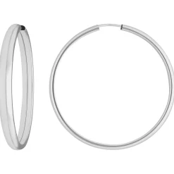 Paar Ohrringe Creolen schlicht Ohrschmuck aus 925 Silber 39x3,9mm