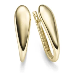 Paar Ohrringe Creolen Tropfen 25,5x7,5mm aus 585 Gold Gelbgold schlicht glänzend
