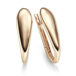 Paar Ohrringe Creolen Tropfen 25,5x7,5mm aus 585 Gold Rotgold schlicht glänzend