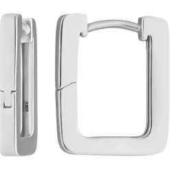Paar Ohrringe Creolen Viereck kantig Ohrschmuck aus 925 Silber 16,5x2,2mm