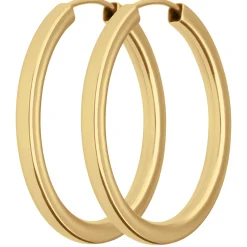Paar Ohrringe Creolen vierkant Ohrschmuck aus 333 Gold Gelbgold 29x2,5mm