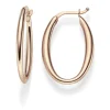 Paar Ohrringe Creolen 28x2mm aus 585 Gold Rotgold Ohrschmuck oval schlicht