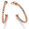 Paar Ohrringe Creolen 30x3mm Halbcreolen aus 585 Gold Rotgold Ohrschmuck
