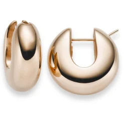 Paar Ohrringe Creolen 25x10mm Ohrschmuck aus 750 Gold Rotgold Damen