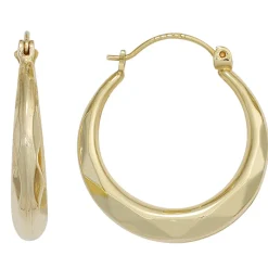 Paar Ohrringe 20,5mm Creolen aus 585 Gold Gelbgold Ohrschmuck Damen