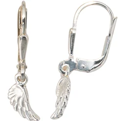 Paar Ohrringe Ohrhänger Flügel aus 925 Silber Sterlingsilber