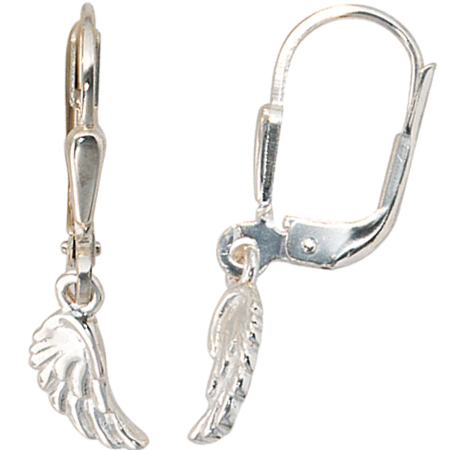 Paar Ohrringe Ohrhänger Flügel aus 925 Silber Sterlingsilber