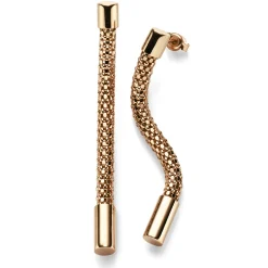 Paar Ohrringe Ohrhänger 67,5x5mm Ohrschmuck aus 585 Gold Rotgold elastisch