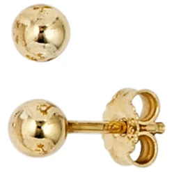 Paar Ohrstecker aus 333 Gold Gelbgold Kugel Ø 4mm Ohrringe Ohrschmuck